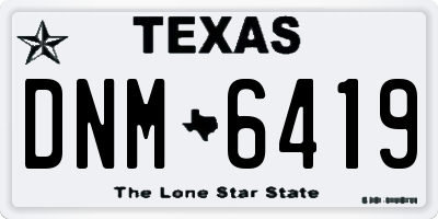 TX license plate DNM6419