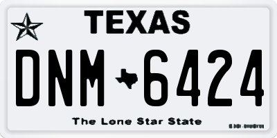 TX license plate DNM6424