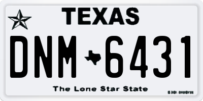 TX license plate DNM6431