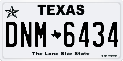 TX license plate DNM6434