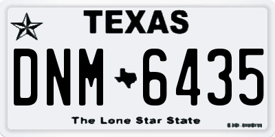 TX license plate DNM6435
