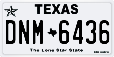 TX license plate DNM6436