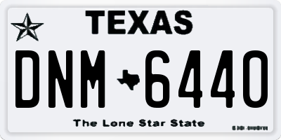 TX license plate DNM6440