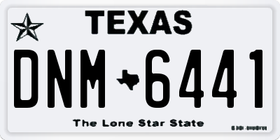 TX license plate DNM6441