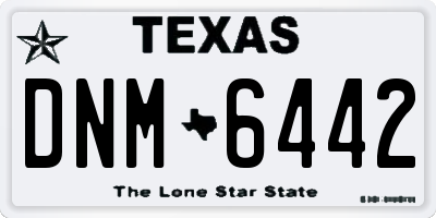 TX license plate DNM6442