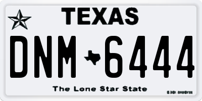 TX license plate DNM6444