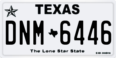 TX license plate DNM6446