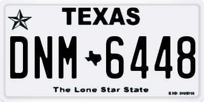 TX license plate DNM6448