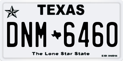 TX license plate DNM6460