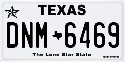 TX license plate DNM6469