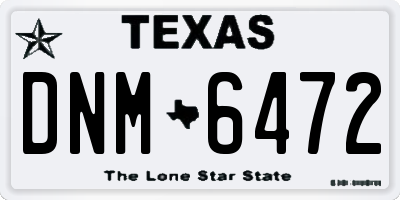 TX license plate DNM6472