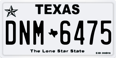 TX license plate DNM6475