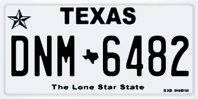 TX license plate DNM6482