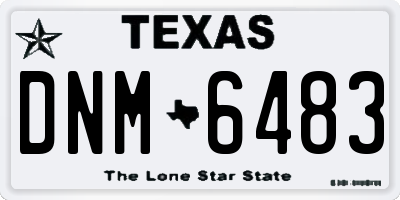 TX license plate DNM6483