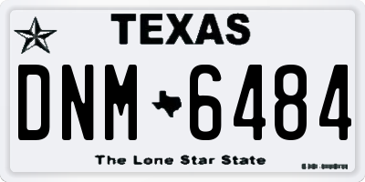 TX license plate DNM6484