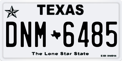 TX license plate DNM6485