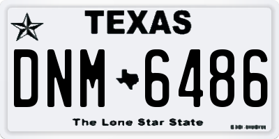 TX license plate DNM6486