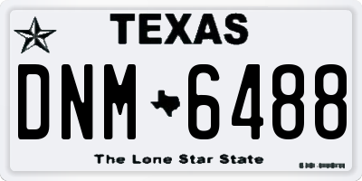 TX license plate DNM6488