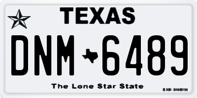 TX license plate DNM6489