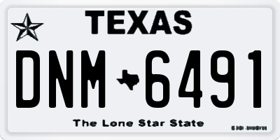 TX license plate DNM6491