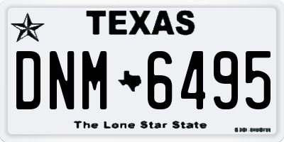 TX license plate DNM6495
