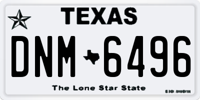TX license plate DNM6496