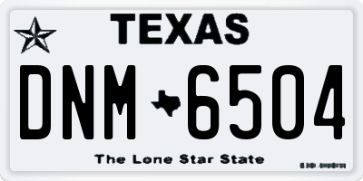 TX license plate DNM6504