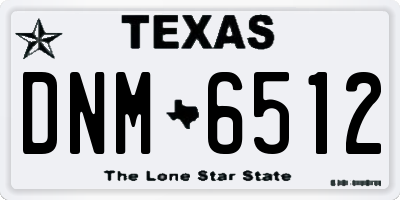 TX license plate DNM6512