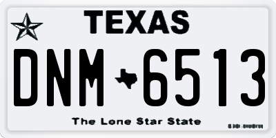 TX license plate DNM6513