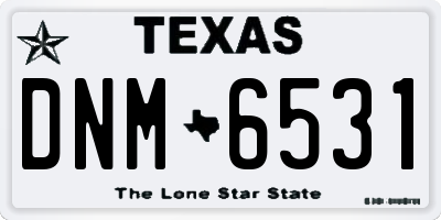 TX license plate DNM6531