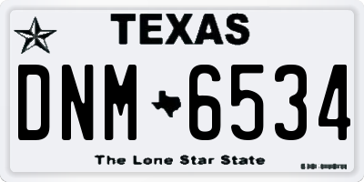 TX license plate DNM6534