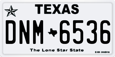 TX license plate DNM6536