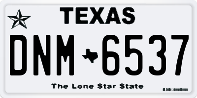 TX license plate DNM6537