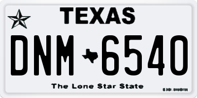 TX license plate DNM6540