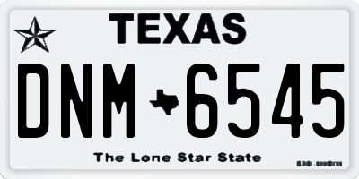 TX license plate DNM6545