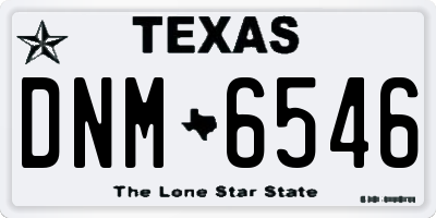 TX license plate DNM6546