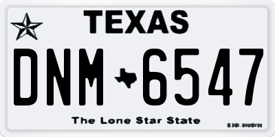 TX license plate DNM6547