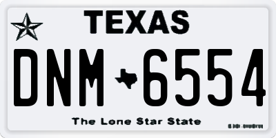 TX license plate DNM6554
