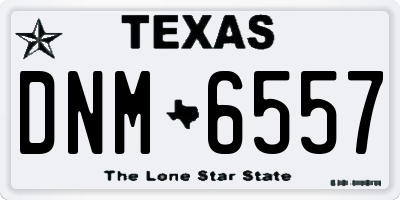 TX license plate DNM6557