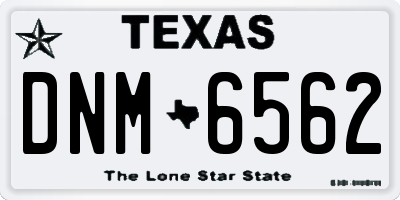 TX license plate DNM6562