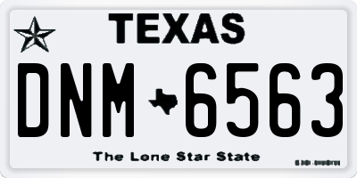 TX license plate DNM6563