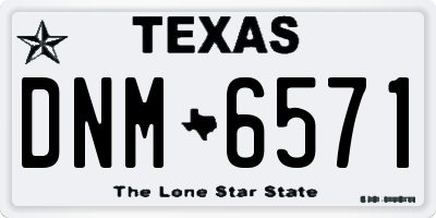 TX license plate DNM6571