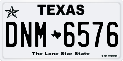 TX license plate DNM6576