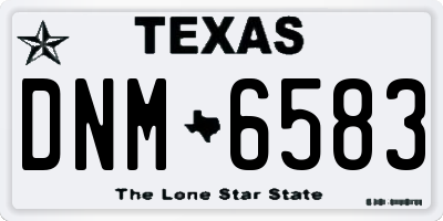 TX license plate DNM6583
