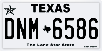 TX license plate DNM6586