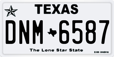 TX license plate DNM6587