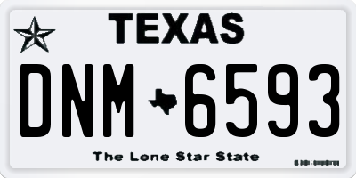 TX license plate DNM6593