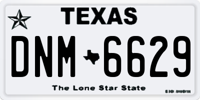 TX license plate DNM6629