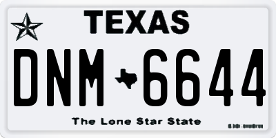 TX license plate DNM6644