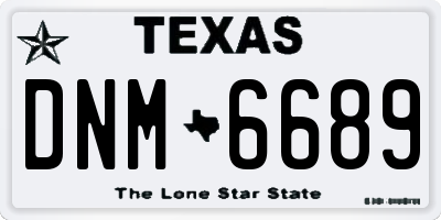 TX license plate DNM6689